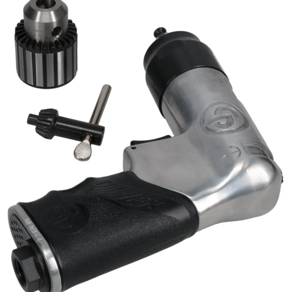 Air Drill: 3/8" Keyed Chuck, Reversible