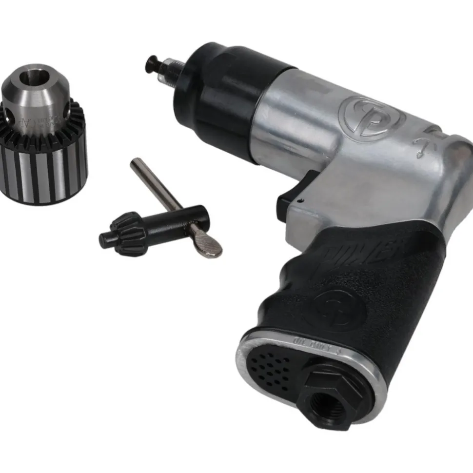 Air Drill: 3/8" Keyed Chuck, Reversible