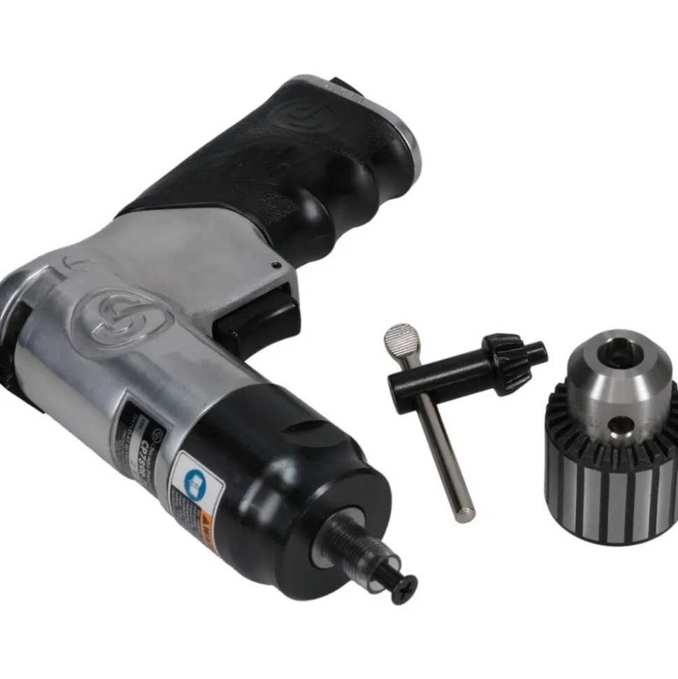 Air Drill: 3/8" Keyed Chuck, Reversible