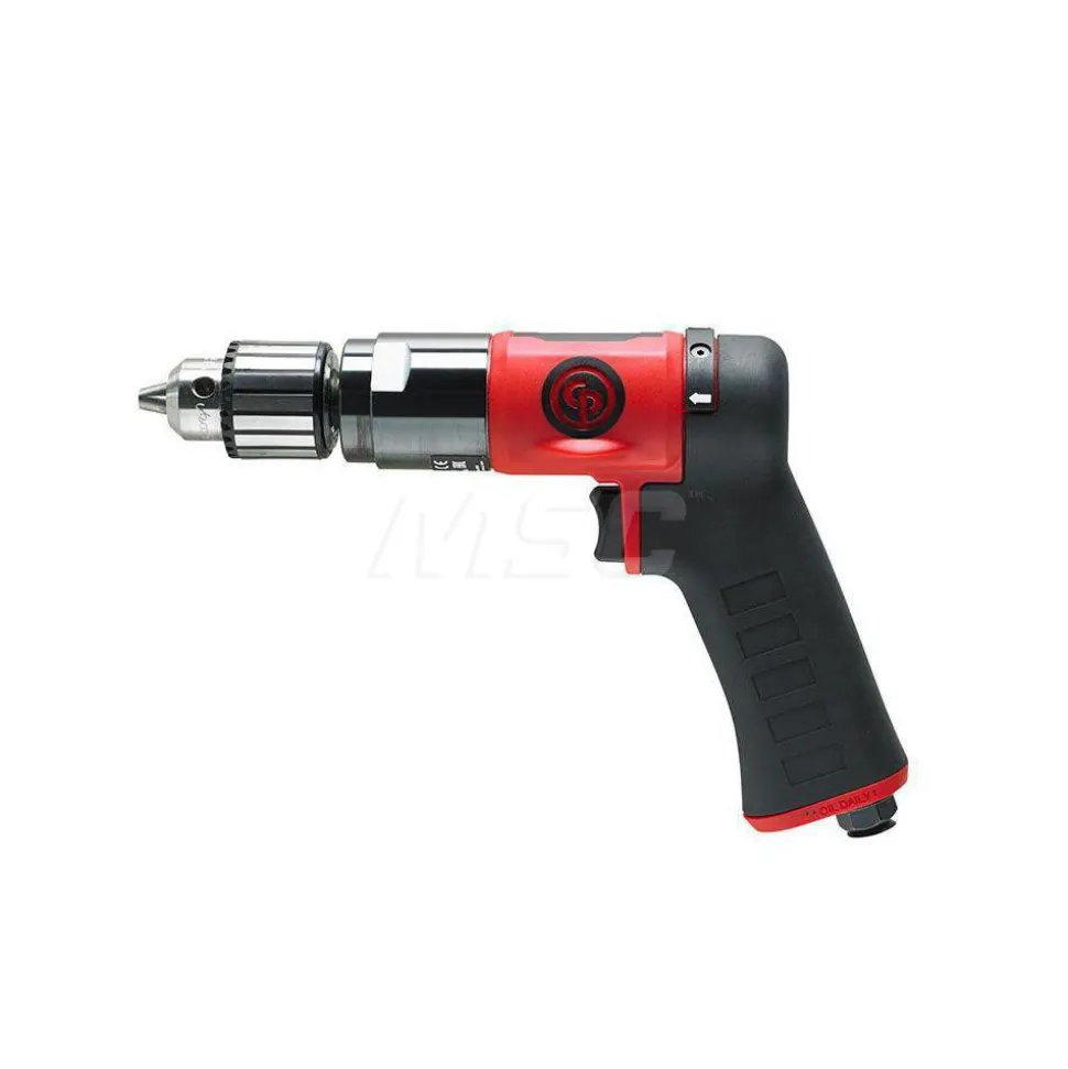 Air Drill: 3/8" Keyed & Keyless Chuck, Reversible
