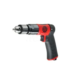 Air Drill: 3/8" Keyed & Keyless Chuck, Reversible