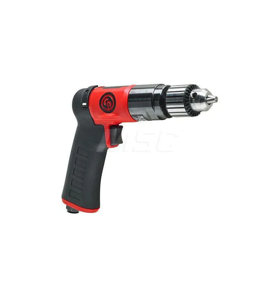 Air Drill: 3/8" Keyed & Keyless Chuck, Reversible