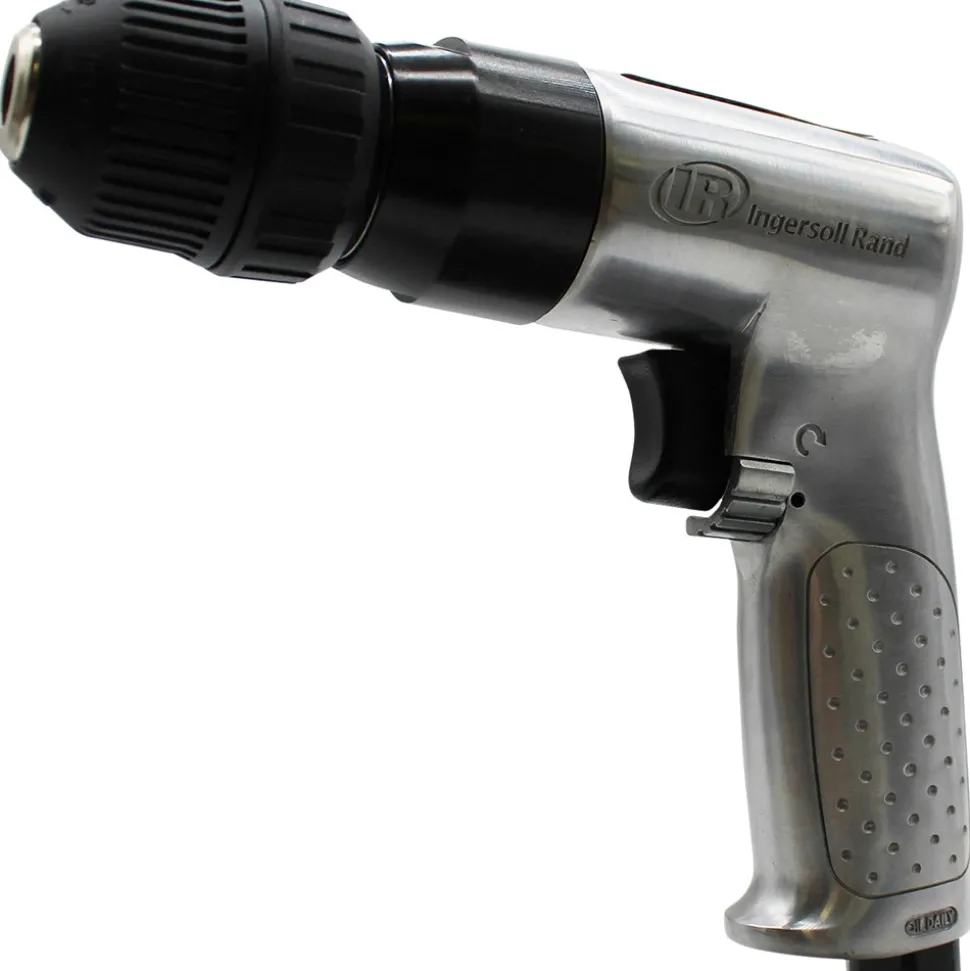 Air Drill: 3/8" Keyless Chuck, Reversible