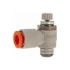 Air Flow Control Valve: Flow Control Elbow, Tube x MNPT, 1/4" Tube OD