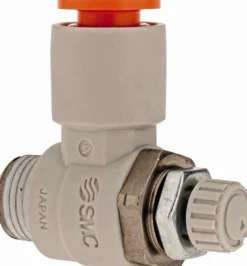 Air Flow Control Valve: Flow Control Elbow, Tube x MNPT, 1/4" Tube OD