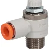 Air Flow Control Valve: Flow Control Elbow, Tube x MNPT, 1/4" Tube OD