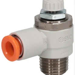 Air Flow Control Valve: Flow Control Elbow, Tube x MNPT, 1/4" Tube OD