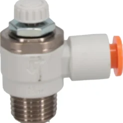 Air Flow Control Valve: Flow Control Elbow, Tube x MNPT, 1/4" Tube OD