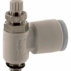 Air Flow Control Valve: Flow Control Elbow, PBT, 6 mm Tube OD
