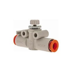 Air Flow Control Valve: In-Line, Tube, 1/4" Tube OD