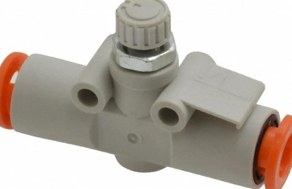 Air Flow Control Valve: In-Line, Tube, 1/4" Tube OD