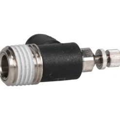 Air Flow Control Valve: Miniature Exhaust, Tube x NPT, 1/4