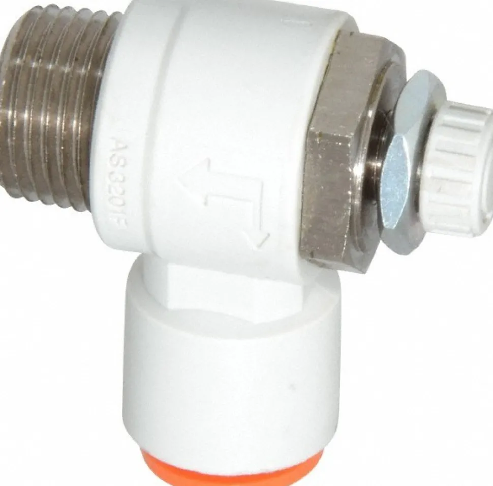 Air Flow Control Valve: Tube x MNPT, 3/8" Tube OD