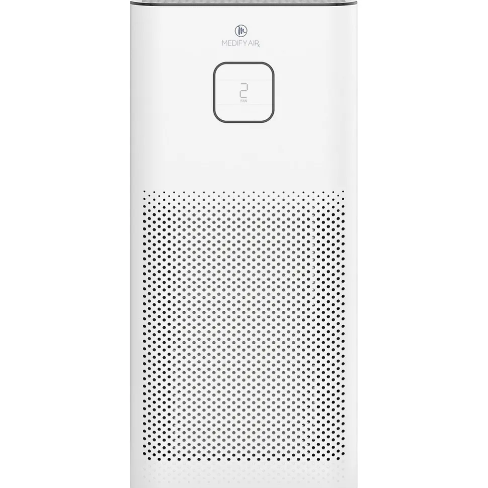 Air Purifier: HEPA & Pre-Filter, White, 24.6000" High, 12.0000" Wide