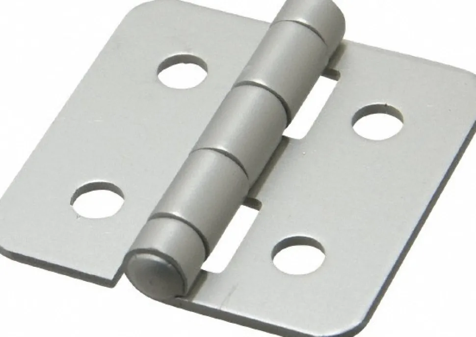 Aluminum Door Hinge: 2" Wide, 0.078" Thick, 4 Mounting Holes