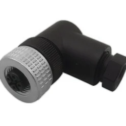 3 Amp, M12 4 Pin Elbowed Female Field Attachable Connector Sensor and Receptacle