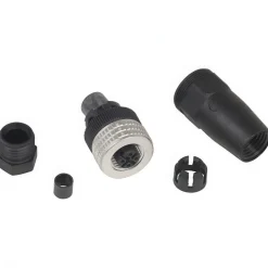 3 Amp, M12 5 Pin Female Straight Field Attachable Connector Sensor and Receptacle