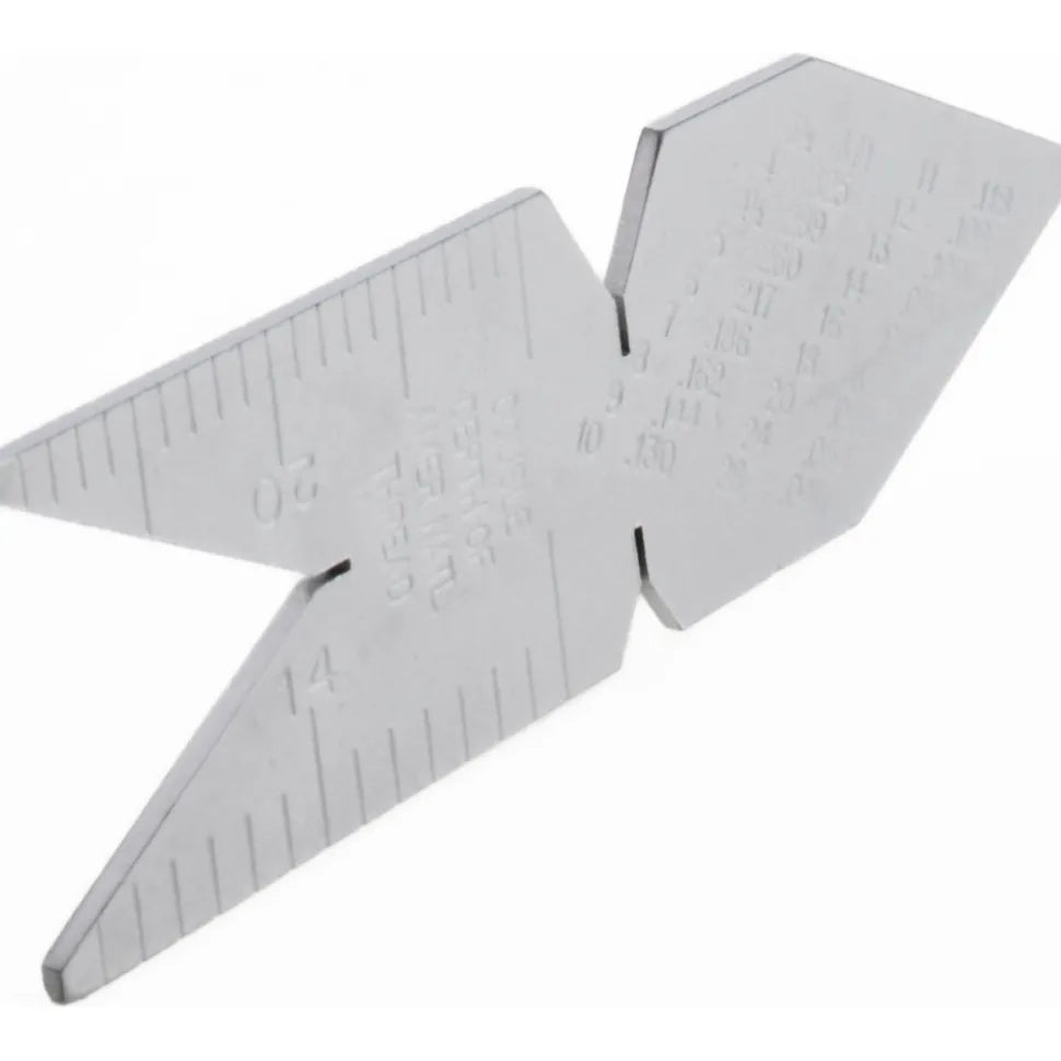 60° Angle, Satin Chrome Coated Center Gage