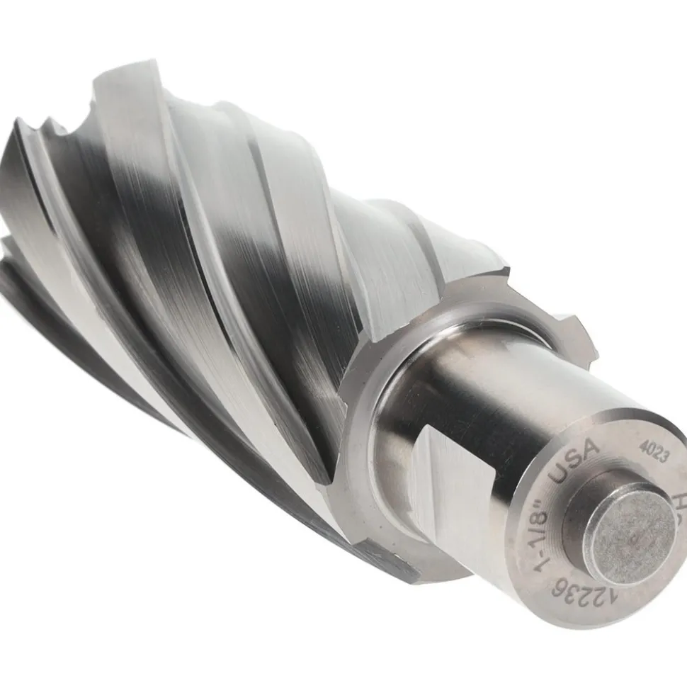 Annular Cutter: 1-1/8" Dia, 2" Depth of Cut, High Speed Steel