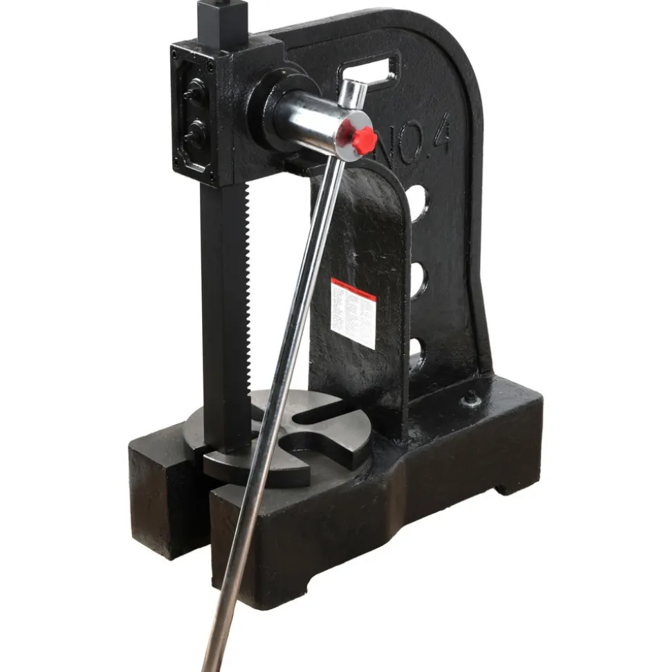 Arbor Press: 1-3/4" Ram, 8-3/8" Throat Depth, 4 Ton Pressure, 16-3/4" Stroke, 15-3/4" Max Work Height