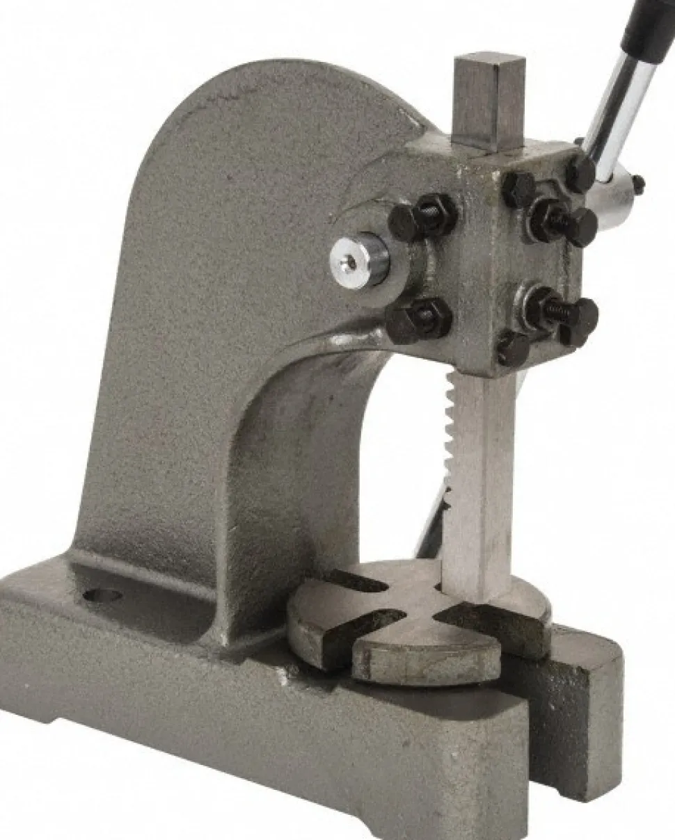 Arbor Press: 3/4" Ram, 3-1/4" Throat Depth, 1/2 Ton Pressure, 7-1/2" Stroke, 4-1/2" Max Work Height