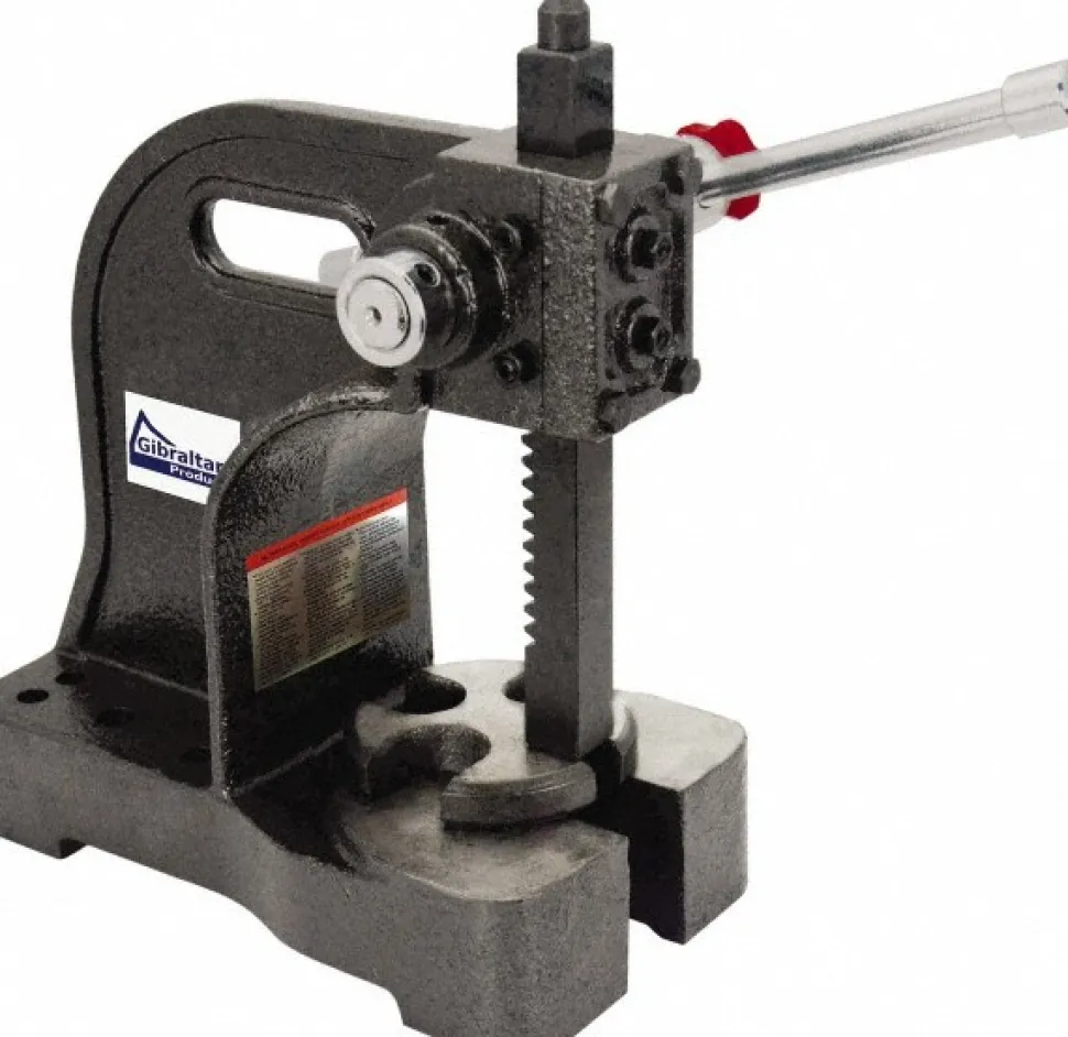 Arbor Press: 1-1/4" Ram, 4-3/4" Throat Depth, 2 Ton Pressure, 11" Stroke, 8" Max Work Height