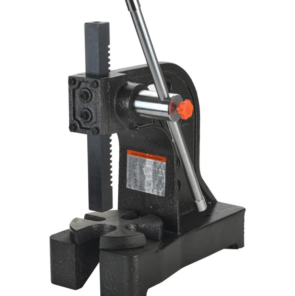 Arbor Press: 1-1/4" Ram, 4-3/4" Throat Depth, 2 Ton Pressure, 11" Stroke, 8" Max Work Height