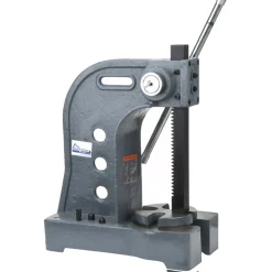 Arbor Press: 1-1/2" Ram, 5-1/4" Throat Depth, 3 Ton Pressure, 12" Stroke, 12-1/2" Max Work Height