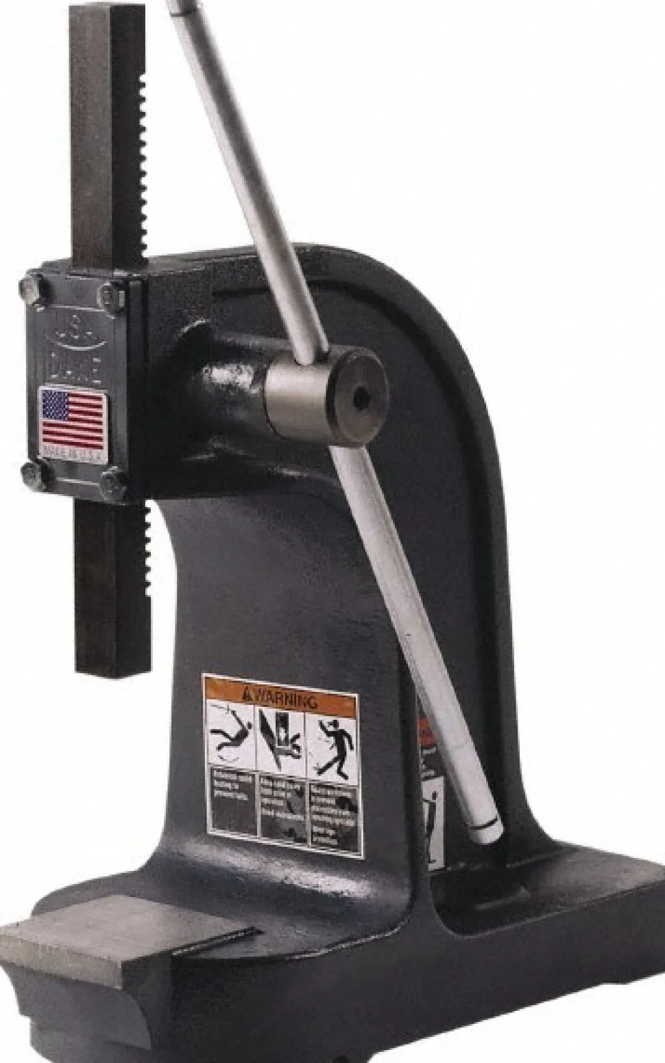 Arbor Press: 1" Ram, 4-1/2" Throat Depth, 1-1/2 Ton Pressure, 7-3/4" Max Work Height