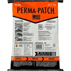 Asphalt Repair Compounds: Product Type: Asphalt Patch; Color: Black; Container Size: 50 lb; Container Type: Bag