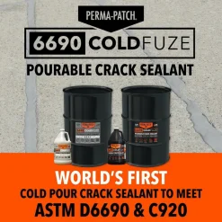 Asphalt Repair Compounds: Product Type: Crack Filler; Color: Gray; Container Size: 1 gal; Container Type: Jug