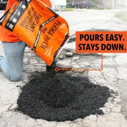 Asphalt Repair Compounds: Product Type: Asphalt Patch; Color: Black; Container Size: 40 lb; Container Type: Bag