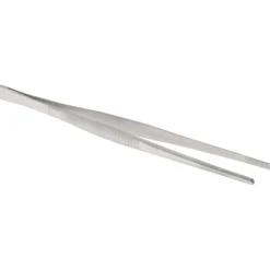Assembly Tweezer: Stainless Steel, Blunt & Serrated Point Tip, 10