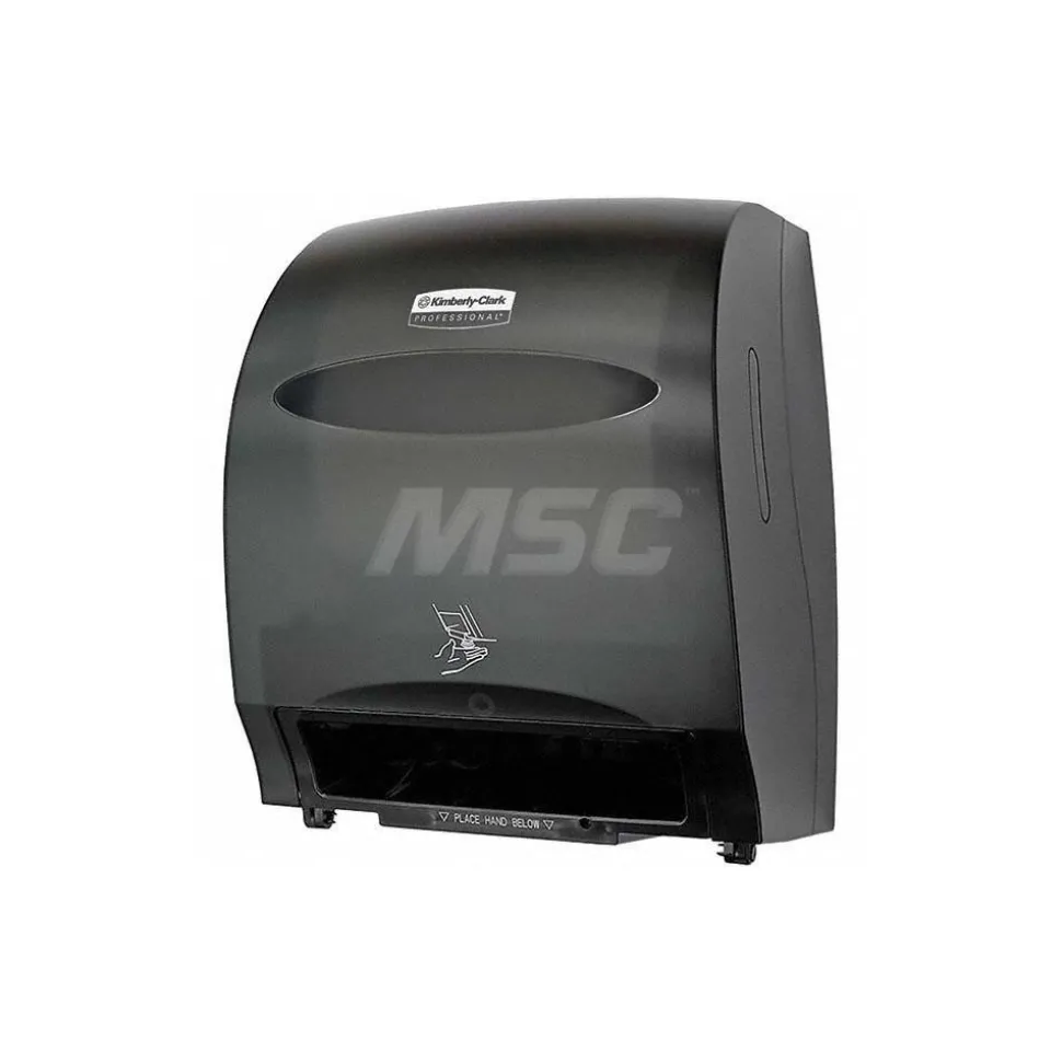 Automatic Hard Roll Towel Dispenser, Smoke (Black), 12.70" x 15.76" x 9.57"