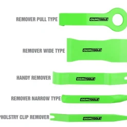Automotive Hand Tools & Sets: Tool Type: Trim Fastener & Molding Removal Tool Kit; Color: High-Visibility Lime