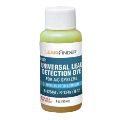Automotive Leak Detection Dyes: Applications: Refrigeration; Container Size: 1 oz; Container Type: Bottle