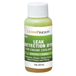 Automotive Leak Detection Dyes: Applications: Coolant; Container Size: 1 oz; Container Type: Bottle