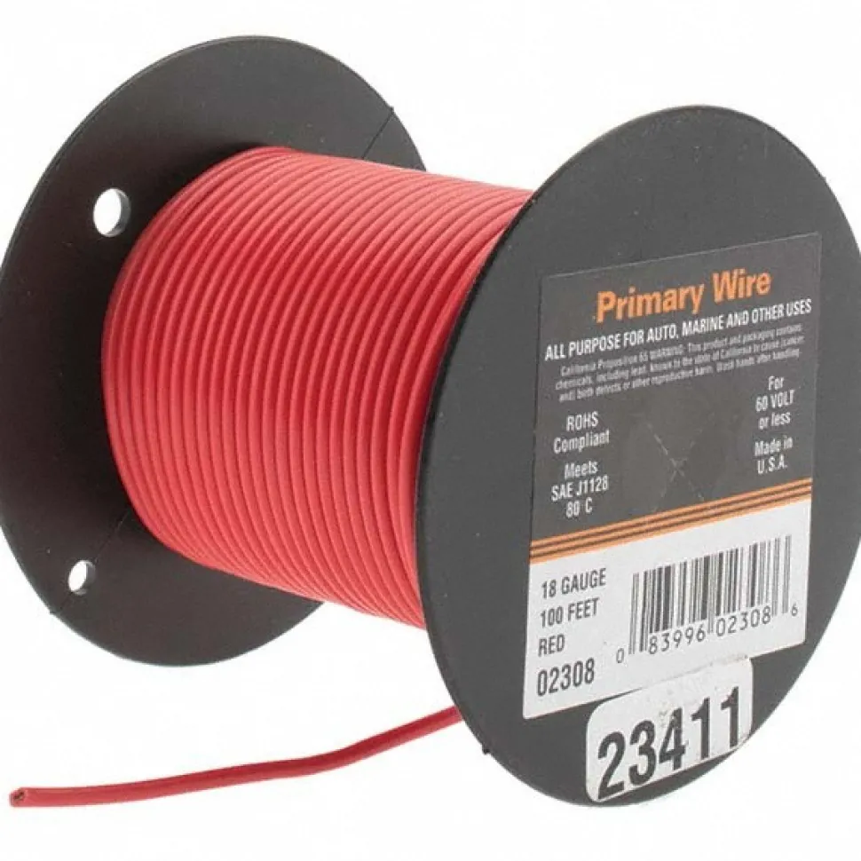 18 AWG Automotive Plastic Insulated, Single Conductor Wire