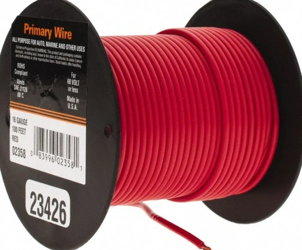 16 AWG Automotive Plastic Insulated, Single Conductor Wire