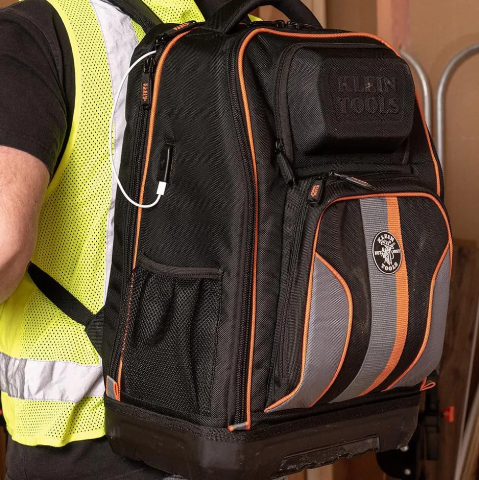 Backpack: 28 Pocket, 11" Wide, 14-3/4" Deep, 20" High