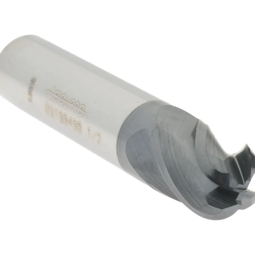 Ball End Mill: 1/2" Dia, 5/8" LOC, 4 Flute, Solid Carbide