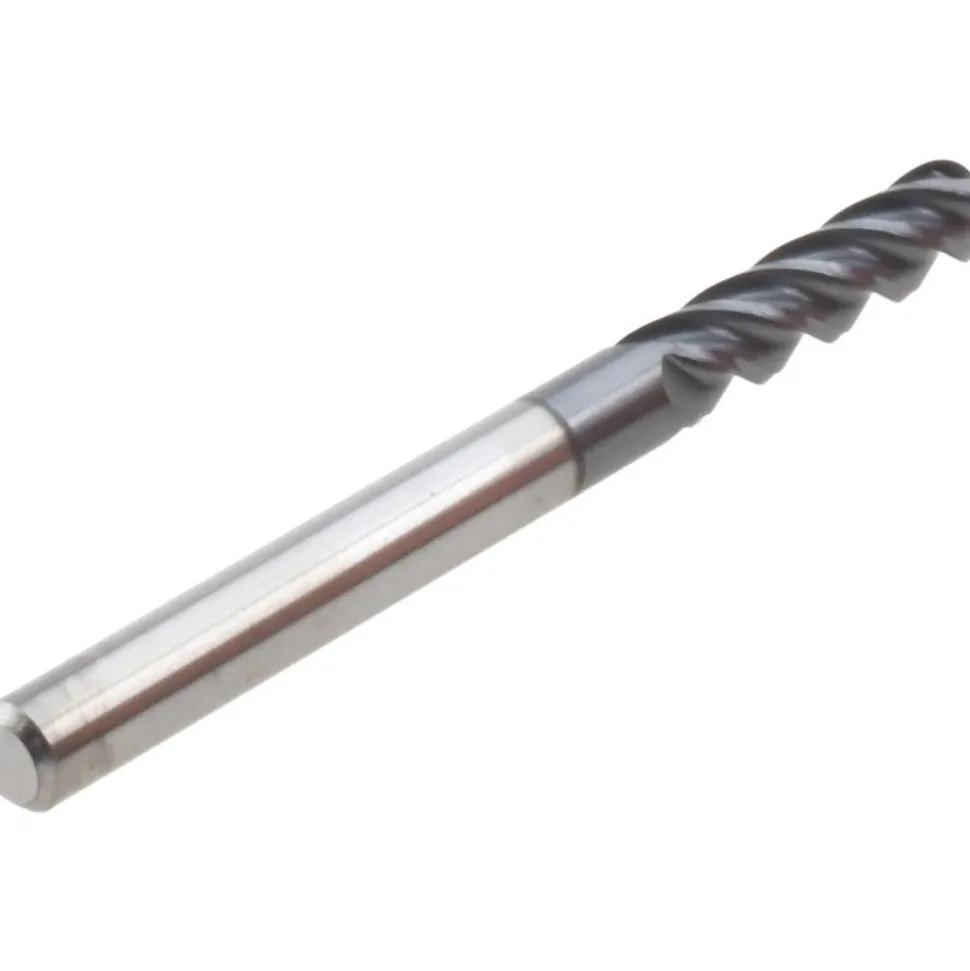 Ball End Mill: 1/8" Dia, 1/2" LOC, 4 Flute, Solid Carbide