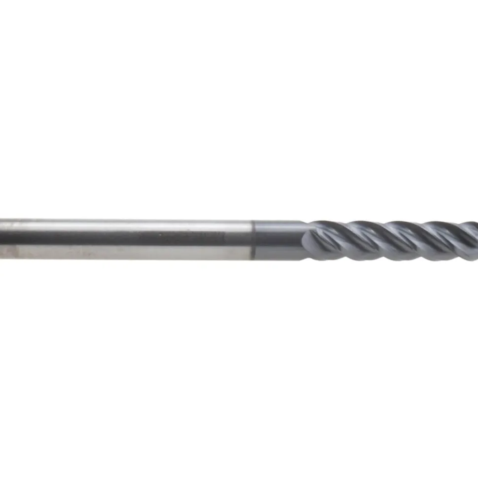 Ball End Mill: 1/8" Dia, 1/2" LOC, 4 Flute, Solid Carbide