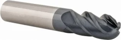 Ball End Mill: 1/2" Dia, 1" LOC, 4 Flute, Solid Carbide