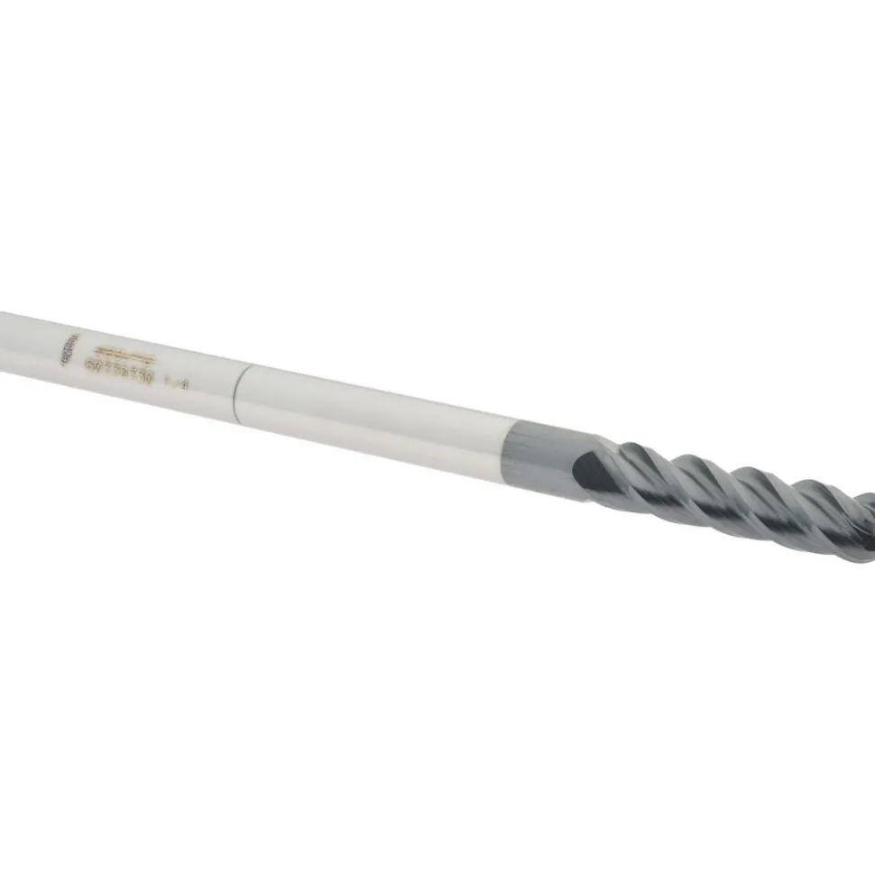 Ball End Mill: 1/4" Dia, 1" LOC, 4 Flute, Solid Carbide