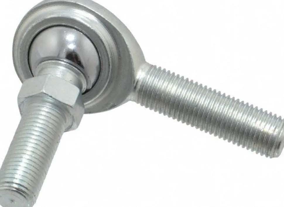 Ball Joint Linkage Spherical Rod End: 3/8-24" Shank Thread, 3/8" Rod ID, 1" Rod OD, 1-1/4" Shank Length, 5,100 lb Static Load Capacity