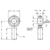 Ball Joint Linkage Spherical Rod End: 1/2-20" Shank Thread, 1/2" Rod ID, 1-5/16" Rod OD, 0.875" Shank Dia, 1.062" Shank Length, 4,720 lb Static Load Capacity