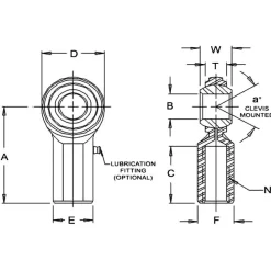 Ball Joint Linkage Spherical Rod End: 1/2-20