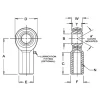 Ball Joint Linkage Spherical Rod End: 5/16-24" Shank Thread, 5/16" Rod ID, 7/8" Rod OD, 0.5" Shank Dia, 0.687" Shank Length, 3,200 lb Static Load Capacity