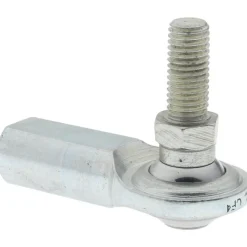 Ball Joint Linkage Spherical Rod End: 1/4-28" Shank Thread, 1/4" Rod ID, 3/4" Rod OD, 0.468" Shank Dia, 0.687" Shank Length, 2,225 lb Static Load Capacity